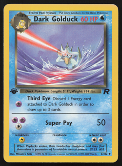 1st Edition Vintage Pokemon Card Dark Golduck Uncommon Team Rocket 37/82 LP* - Image 1