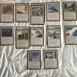 Magic: The Gathering Ice Age 98 Card Lot - 1995 Wizards - mystic Remora - Image 1
