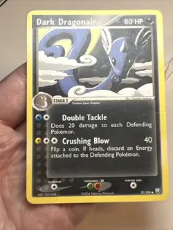 DAMAGED Dark Dragonair 032/109 Team Rocket Returns AUTHENTIC Pokemon Card - Image 3