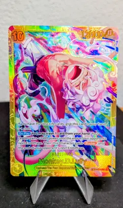 Monkey D. Luffy SEC EB04-061 SR One Piece Card Game Rainbow Foil Gear 5 NM - Image 1