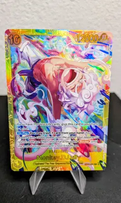 Monkey D. Luffy SEC EB04-061 SR One Piece Card Game Rainbow Foil Gear 5 NM - Image 4