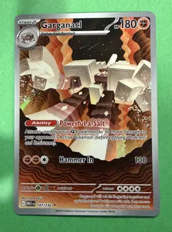 Garganacl Pokemon Illustration Rare Full Art 147/132 Mega Evolution Card NM - Image 1