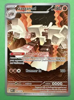 Garganacl Pokemon Illustration Rare Full Art 147/132 Mega Evolution Card NM - Image 3