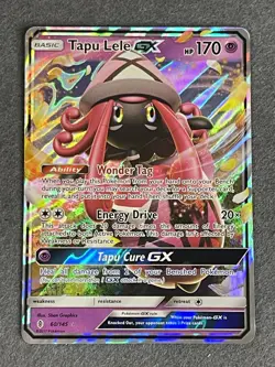 Tapu Lele GX - 60/145 - Pokemon Guardians Rising Sun & Moon Ultra Rare Card NM - Image 1