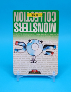 Pokemon Card Japanese - Magnemite No. 081 - Bandai Carddass - Green - Image 2