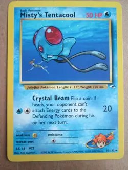Misty's Tentacool - 57/132 - Uncommon WOTC TCG—Gym Heroes Set Pokemon Card - Image 1