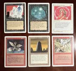 Magic The Gathering TCG Revised 6 Card Lot - Image 1