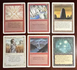 Magic The Gathering TCG Revised 6 Card Lot - Image 1