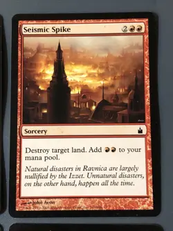 Seismic Spike X4 Ravnica LP Cond See Pics Front/Back - Image 4