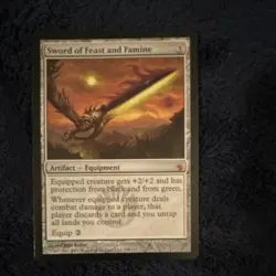 Magic The Gathering (MTG) Sword of Feast and Famine Mirrodin Besieged - Image 1