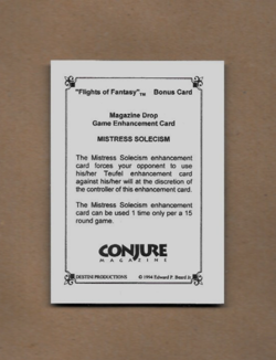1994 Conjure Magazine Flights of Fantasy Mistress Solecism Bonus Card EX/MT+ - Image 2