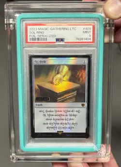 Magic: The Gathering Sol Ring Foil Serialized #409 Commander LOTR PSA 9 2023 - Image 1