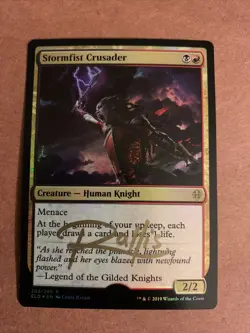 MTG Magic Stormfist Crusader FOIL Signed Artist Proof x1 ELD Chris Rallis - Image 1