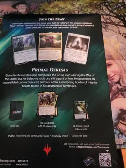 Magic the Gathering MtG Commander 2019 PRIMAL GENESIS Theme Deck FACTORY SEALED 630509892495 - Image 2