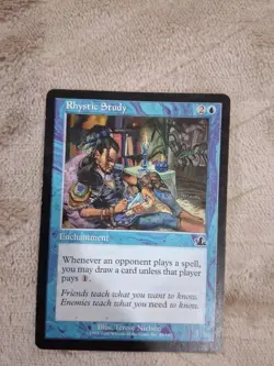 Magic the Gathering Rhystic Study Prophecy Excellent Condition LP - Image 1