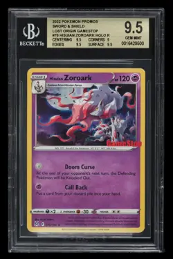 2022 🐱 BGS-9.5 - Hisuian Zoroark 76/196 Lost Origin Gamestop Promo Pokemon - Image 1