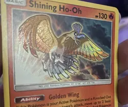 Pokemon Shining Ho-Oh Promo Holo SM70 SM 130 HP Basic Card Fire Blast - Image 1
