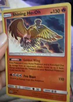 Pokemon Shining Ho-Oh Promo Holo SM70 SM 130 HP Basic Card Fire Blast - Image 2