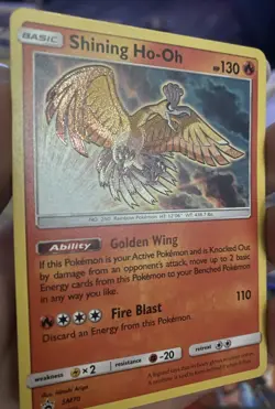 Pokemon Shining Ho-Oh Promo Holo SM70 SM 130 HP Basic Card Fire Blast - Image 4