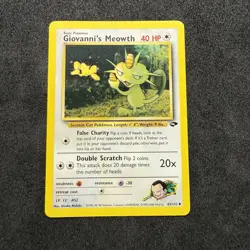 Giovanni's Meowth 43/132 Gym Challenge Regular WotC Vintage Pokemon TCG - Image 1