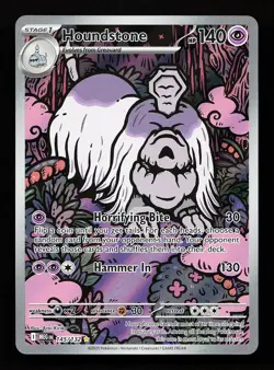 Houndstone 145/132 Illustration Rare Mega Evolution Pokemon Card - Image 1