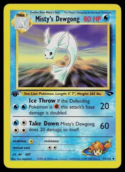 Pokemon Card - Misty's Dewgong Gym Challenge 54/132 1st Edition Uncommon - Image 1