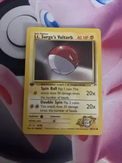 Pokemon Lt. Surge's Voltorb 84/132 Gym Heroes 1st Edition Common Regular English - Image 1