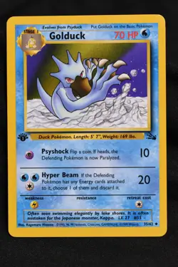 Golduck 1st Edition 35/62 LP Fossil Regular Uncommon Pokemon TCG - Image 2