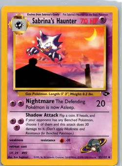 Pokemon TCG Sabrinas Haunter 55/132 Gym Challenge NM - Image 1