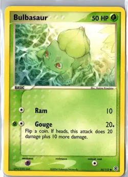BULBASAUR 55/112 COMMON FIRERED & LEAFGREEN POKEMON MP - Image 1