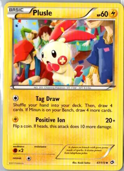 PLUSLE 47/113 UNCOMMON LEGENDARY TREASURES POKEMON MP - Image 1