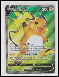 Pokemon SWSH09: Brilliant Stars #158/172 Raichu V (Full Art) Holo - Image 1