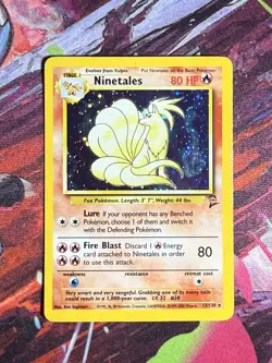 Pokemon Card - Ninetales Base Set 2 13/130 Holo Rare Swirl - Image 1