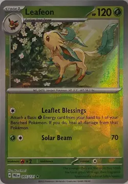 Leafeon (Poke Ball Pattern) 005/131 Holo SV: Prismatic Evolutions Pokemon NM - Image 1