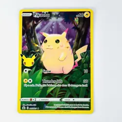 Pikachu 005/025 Celebrations Holo 2021 Pokemon Fast Ship in Top Loader - Image 1