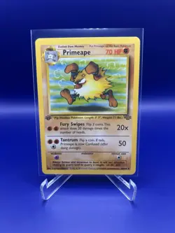 Pokemon TCG Primeape 43/64 1st Edition Jungle English LP - Image 1