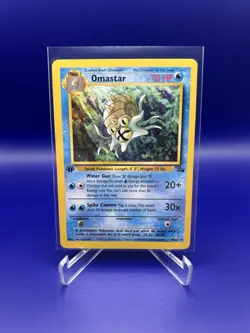 Pokemon TCG Omastar 40/62 1st Edition Fossil English LP - Image 1