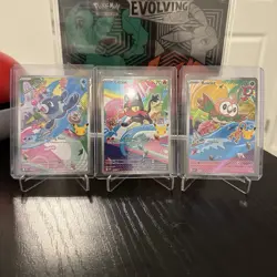 Pokemon TCG First Partner Series 1 Pack Rowlet Litten Popplio Holo - Image 1
