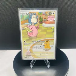 Pokemon TCG Chansey 187/167 SV06 Twilight Masquerade Illus Rare Full Art Holo - Image 1