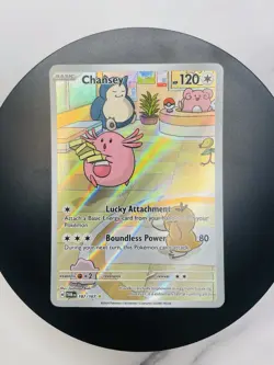 Pokemon TCG Chansey 187/167 SV06 Twilight Masquerade Illus Rare Full Art Holo - Image 3