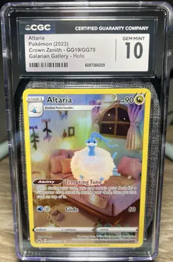 CGC 10 GEM MINT Pokemon Altaria GG19/GG70 Crown Zenith Galarian Gallery - Image 1