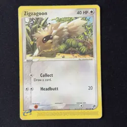 Zigzagoon 85/100 EX Sandstorm 2003 Pokemon TCG English Eseries - Image 1
