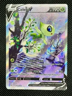 Pokemon Celebi V 245/264 Fusion Strike Ultra Rare Full Art Holo NM - Image 1
