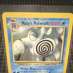 Pokemon TCG Misty's Poliwrath Gym Heroes Rare Regular 031/132 English 2000 - Image 2