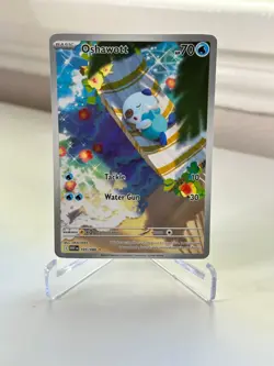 Pokemon Oshawott 105/086 Illustration Rare Sv: White Flare Holo NM/M+ - Image 1