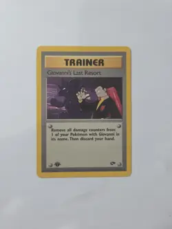 Pokemon Giovanni's Last Resort Trainer Gym Challenge 1st Ed 105/132 English Dmg - Image 1