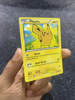 Pokemon TCG XY Pikachu 42/146 Lego Movie Promo Cosmos Holo LP - Image 2