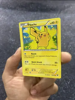 Pokemon TCG XY Pikachu 42/146 Lego Movie Promo Cosmos Holo LP - Image 3