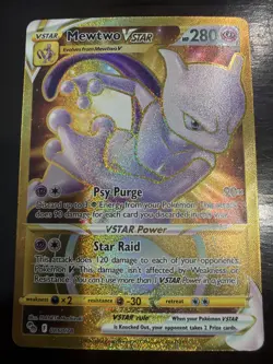 Pokemon : SWSH POKEMON GO MEWTWO VSTAR 086/078 GOLD SECRET RARE - Image 1