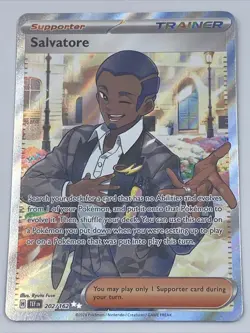 Salvatore 202/162 Pokemon TCG: Scarlet & Violet Temporal Forces Ultra Rare Holo - Image 1